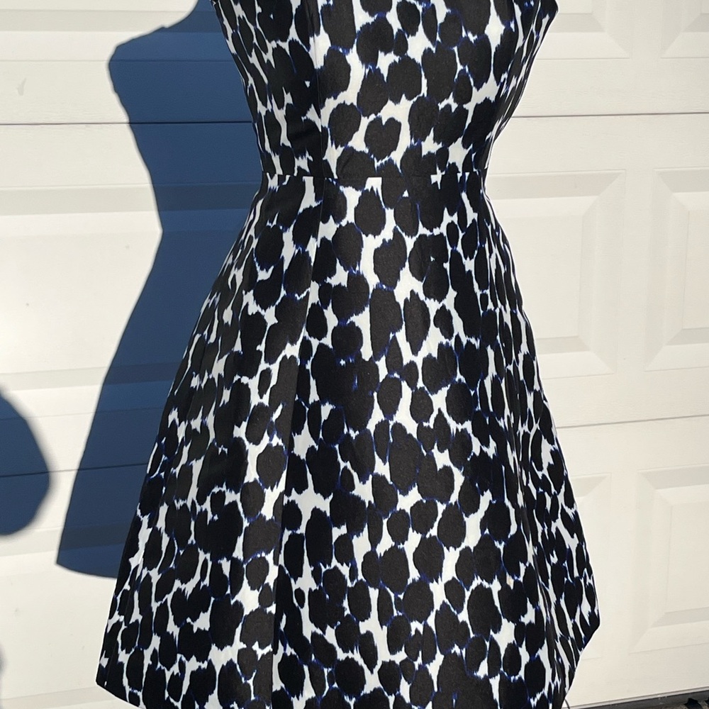 Kate Spade Black, White and blue Patterned Dress